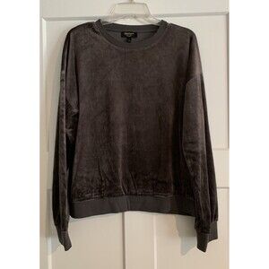Juicy Couture Black Label Velour Pullover Crewneck Sweatshirt Sz. L